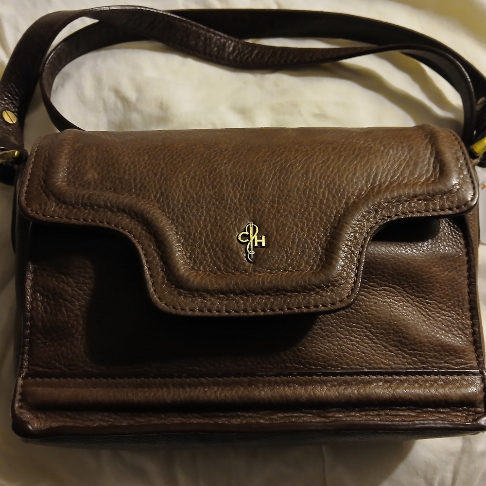 Cole Haan Rich Brown Leather Crossbody Bag